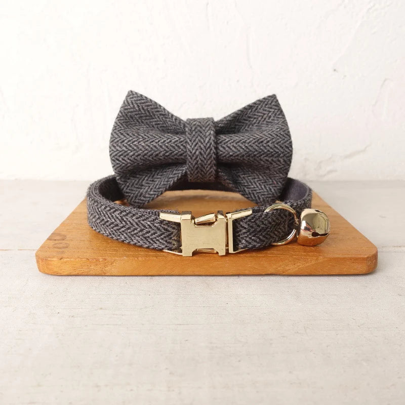 Personalized Cat Collar with Bell & Bow