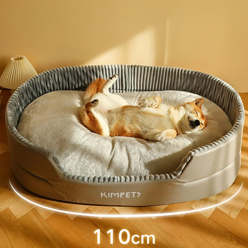 Kimpets Waterproof Plush Dog & Cat Bed – Washable, Thick Cushion for Small, Medium, and Large Pets