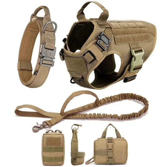 FieldOps Dog Tactical Harness + Leash + Collar Set