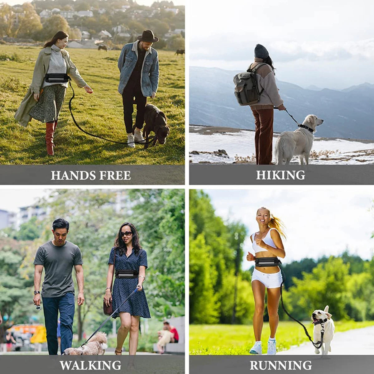 RunEase™ Hands-Free Leash with Waist Bag