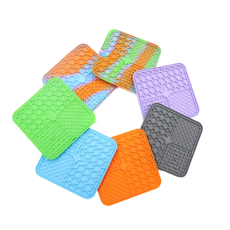 Pet Lick Silicone Mat for Dogs – Slow Feeding & Bathing Distraction Mat