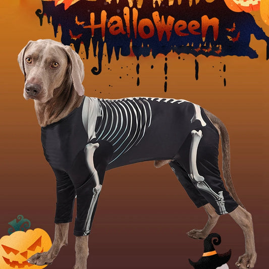 Halloween Dog Skeleton Costume for Large and Extra Large Dogs