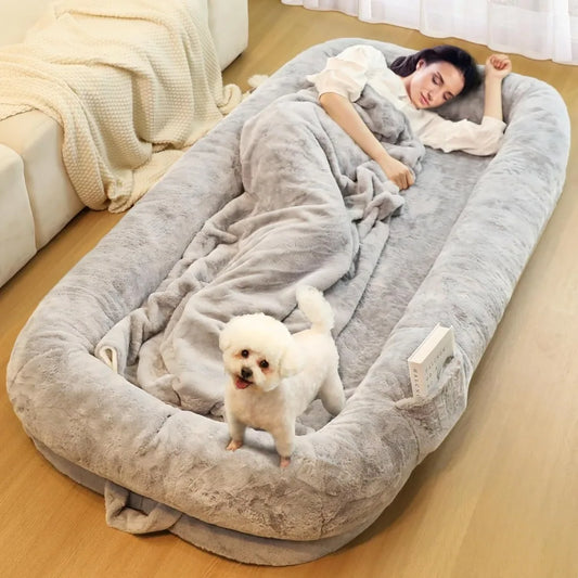 Human Dog Bed for Adults – 71" Long, Orthopedic Design with Washable, Waterproof Cover