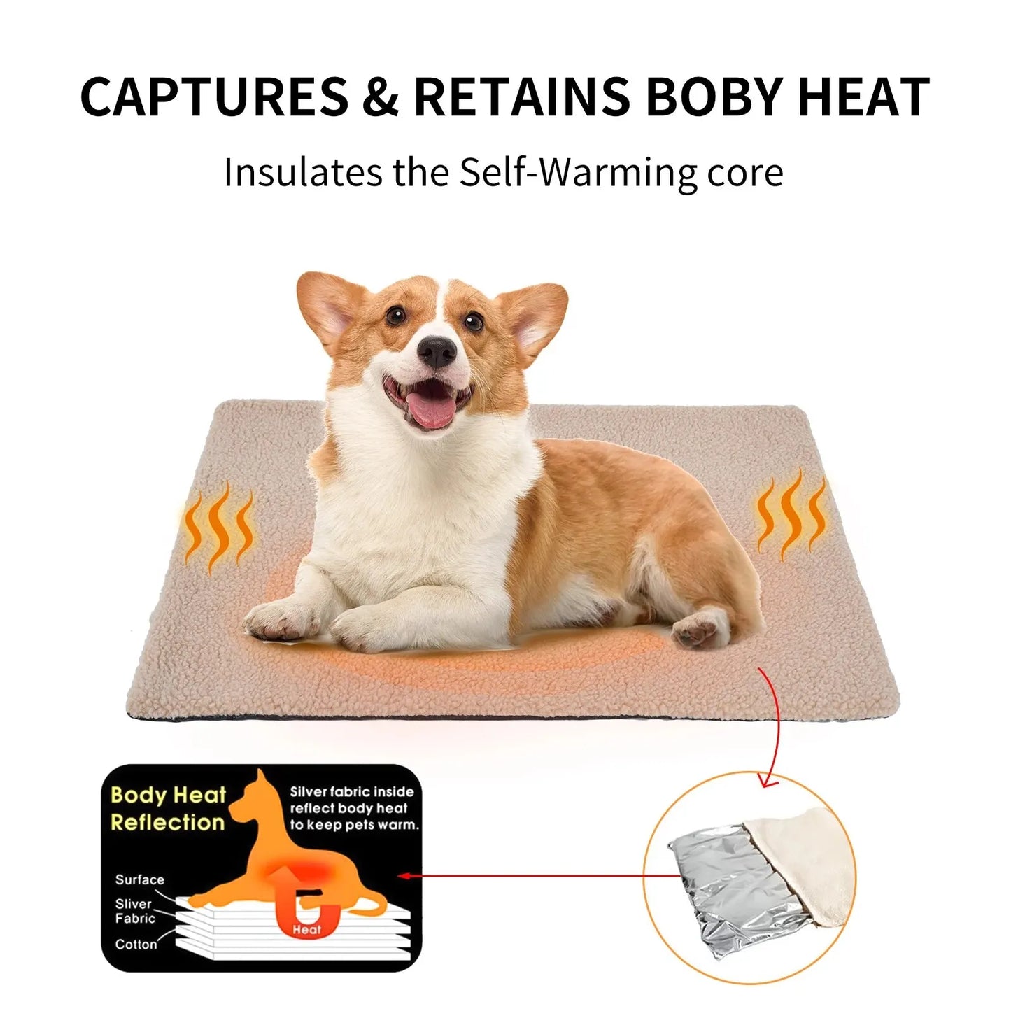 Self-Heating Pet Pad