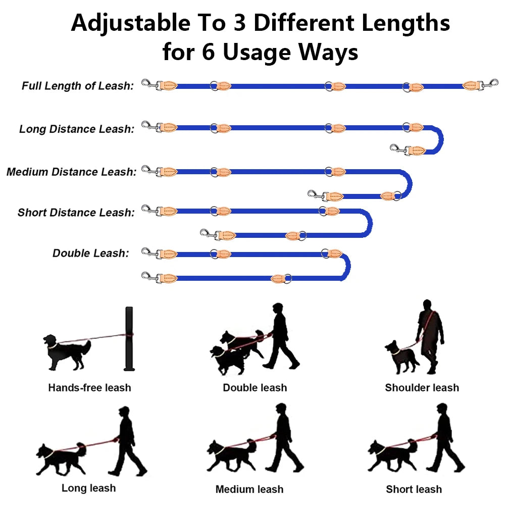 Multipurpose Dog Leash – Hands-Free Adjustable