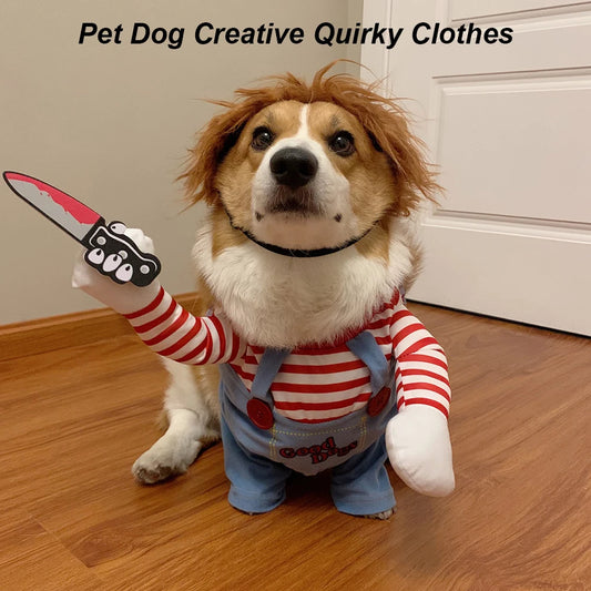 Chucky-Inspired Halloween Dog Costume 🎃