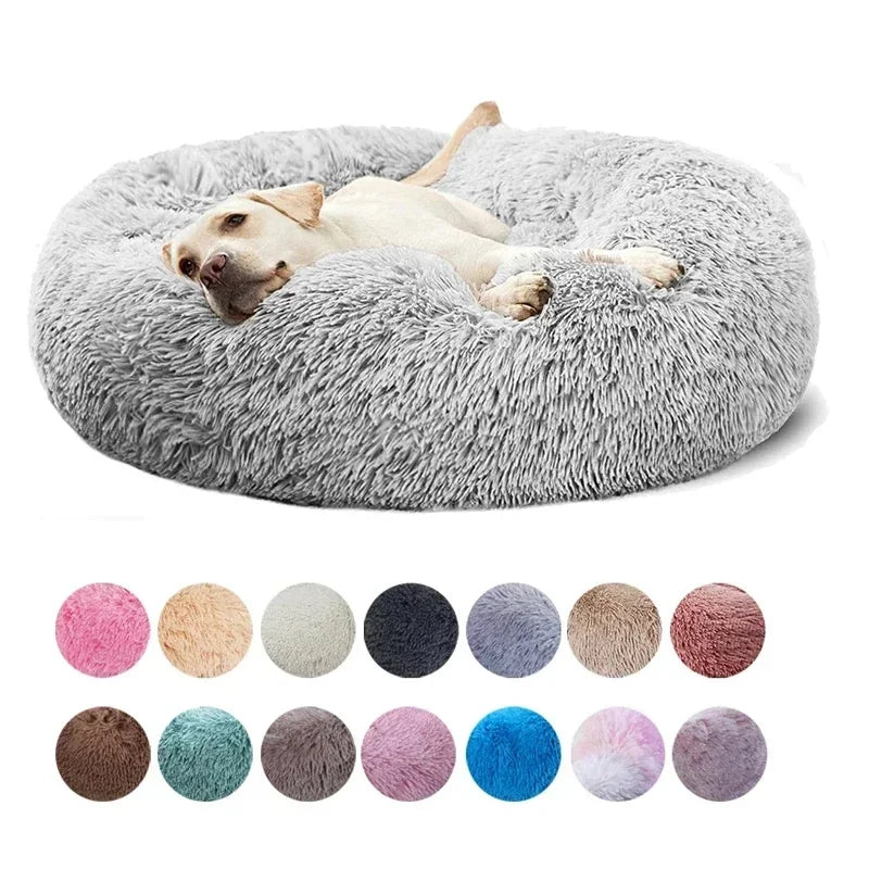 Super Soft Plush Donut Cat & Dog Bed - Washable