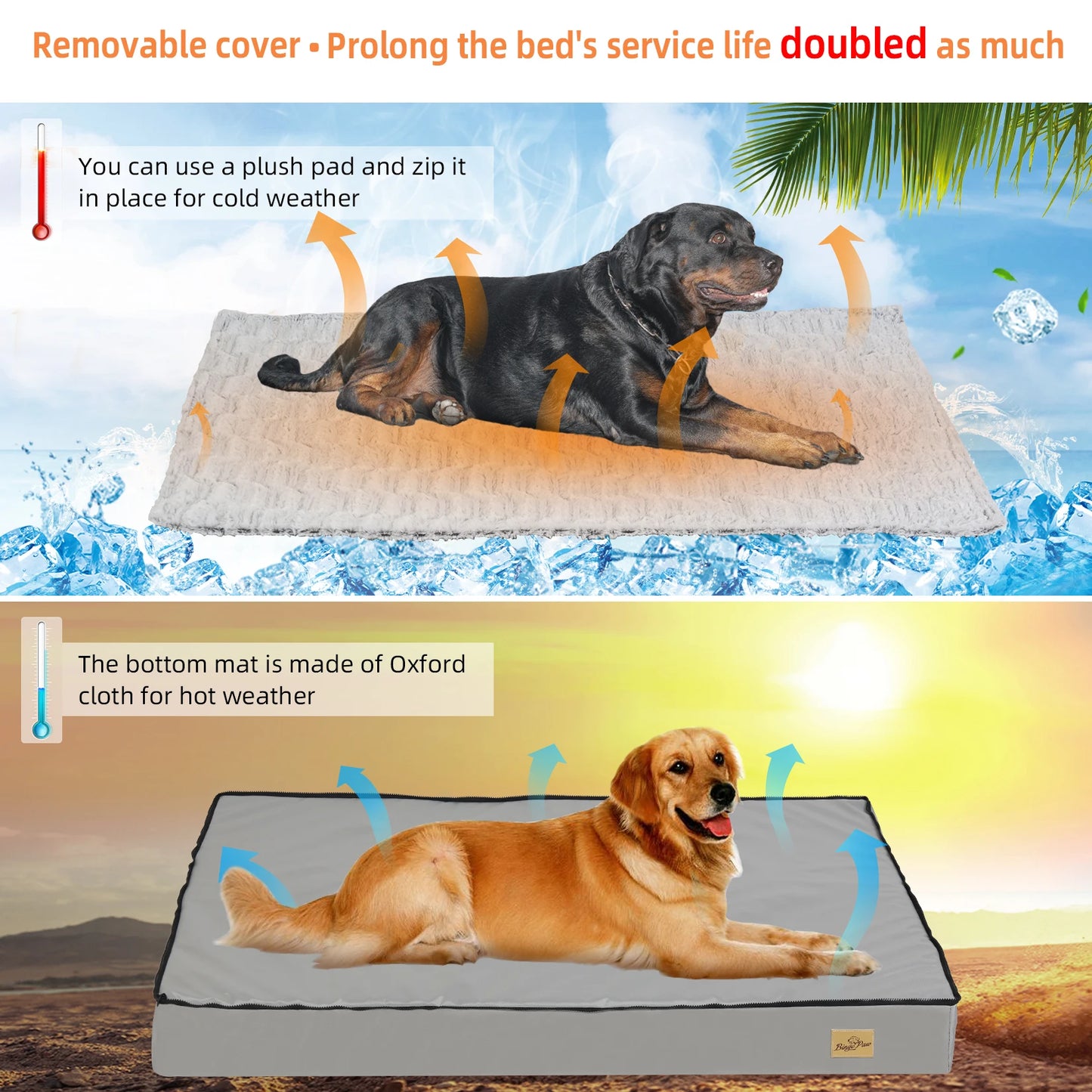 Orthopedic Dog Bed with Removable Cover