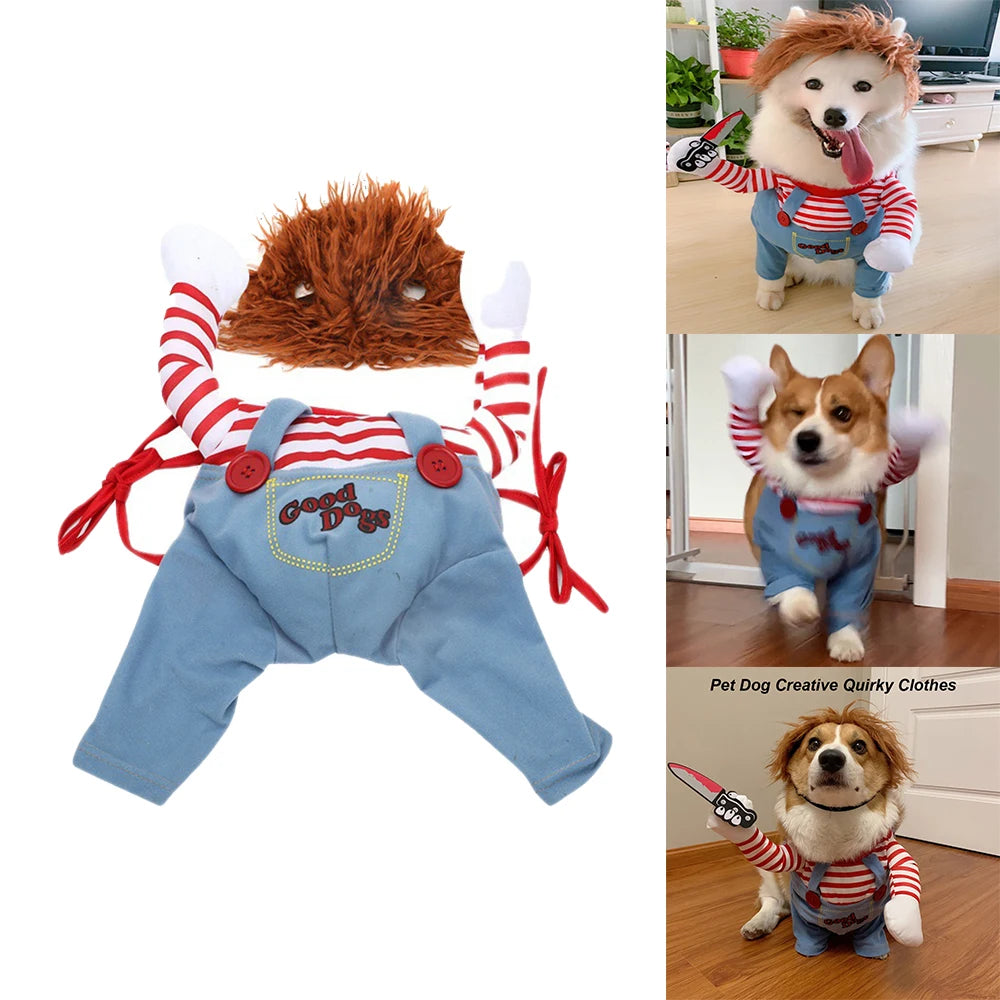 Chucky-Inspired Halloween Dog Costume 🎃