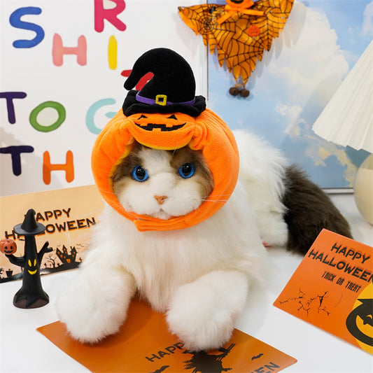 Halloween Pumpkin Pet Hat – Funny Costume Accessory for Dogs & Cats